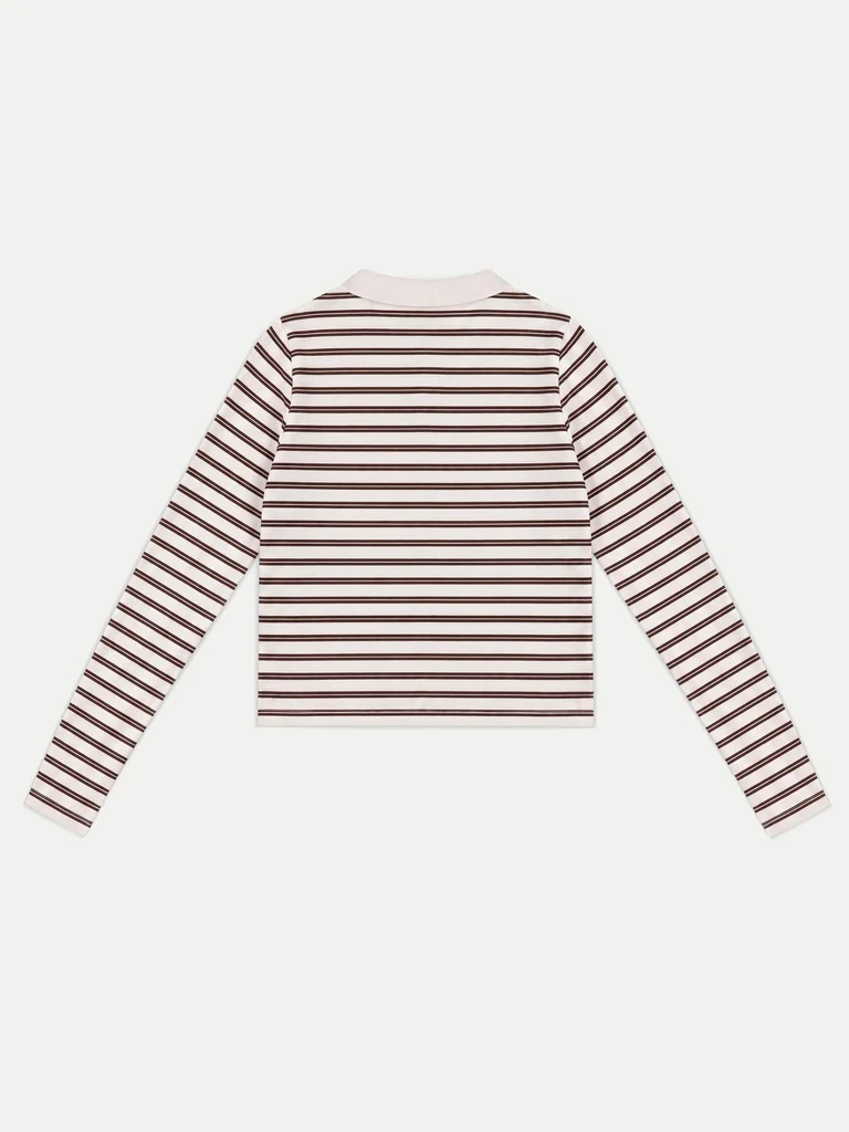 Nuoflexx Cream Striped Cotton-Blend T-Shirt - Image 6