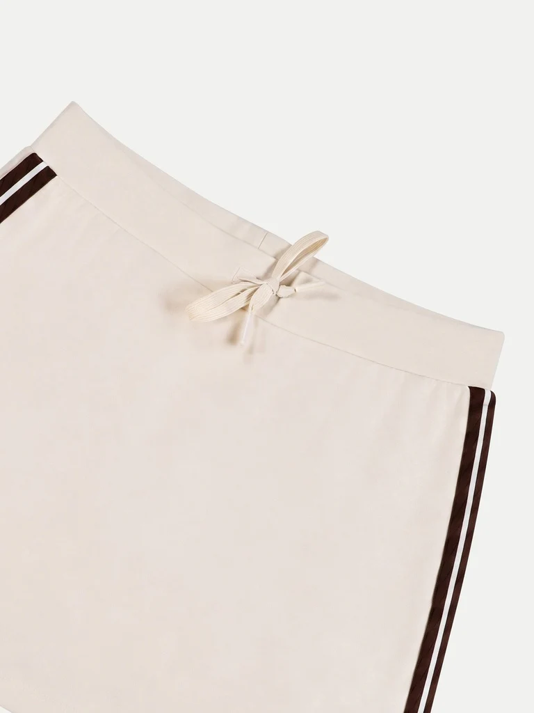 Nuoflexx Cream Striped High-Rise Skirt - Image 7