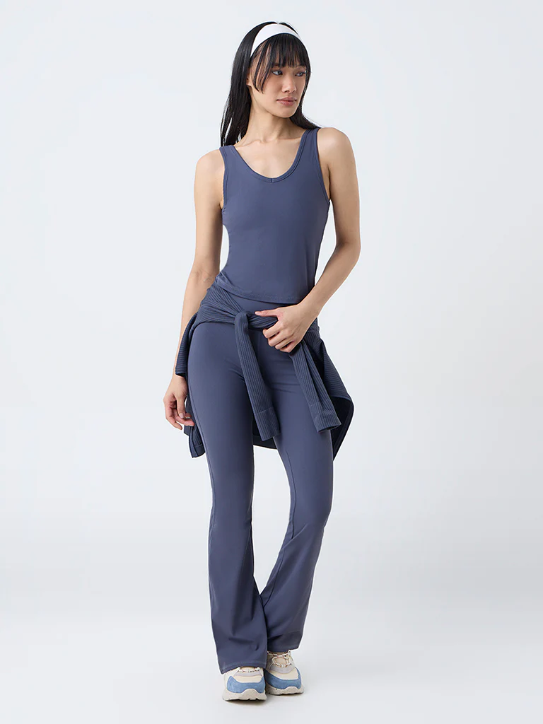 Nuoflexx Dark Grey Ribbed Tank Top - Image 2