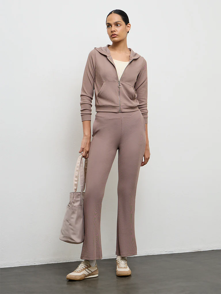 Nuoflexx Dusty Brown Hooded Jacket