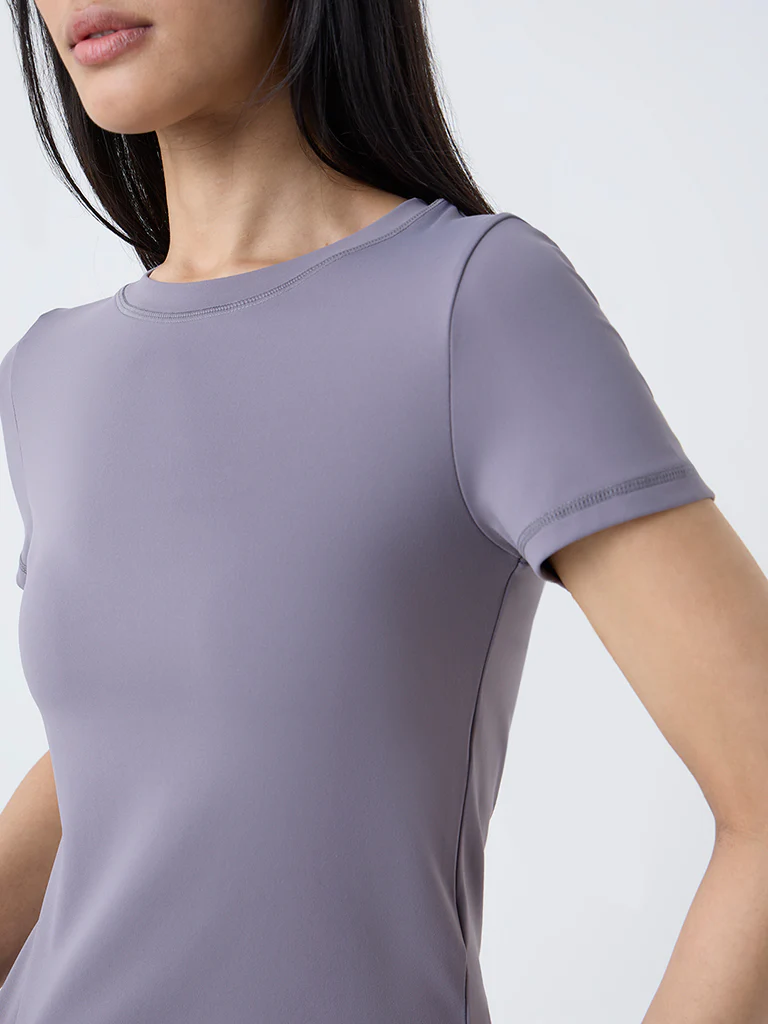 Nuoflexx Dusty Mauve Solid T-Shirt - Image 3