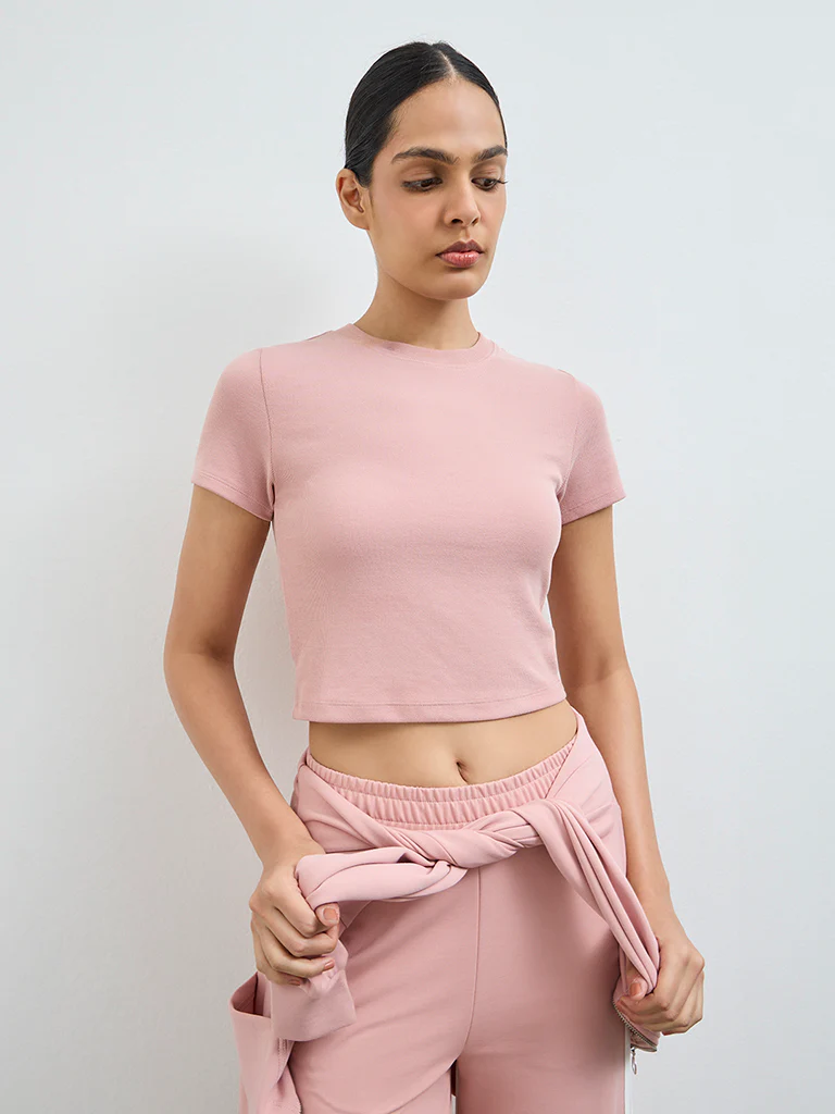 Nuoflexx Dusty Pink Solid T-Shirt