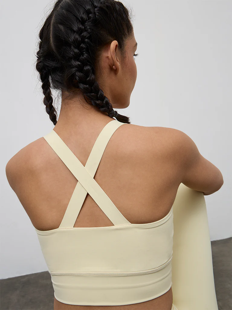 Nuoflexx Lemon Yellow Padded Sports Bra - Image 2