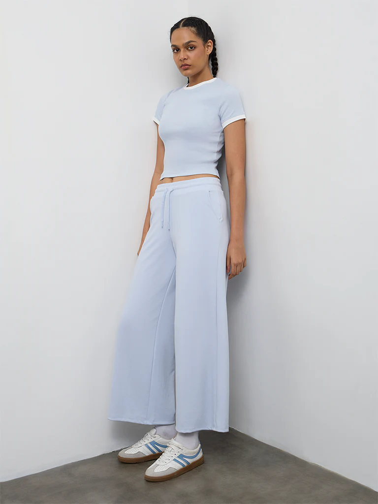 Nuoflexx Light Blue Cotton-Blend T-Shirt - Image 2