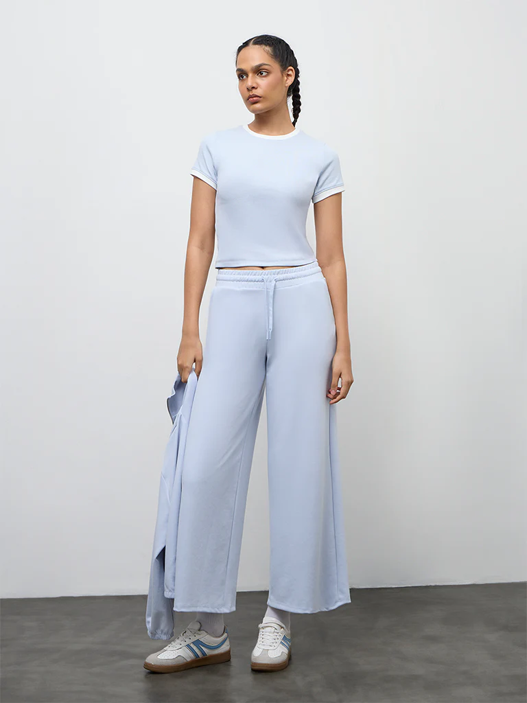Nuoflexx Light Blue High-Rise Track Pants