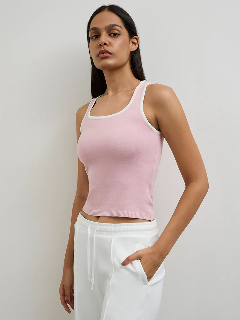 Nuoflexx Light Pink Knit Top