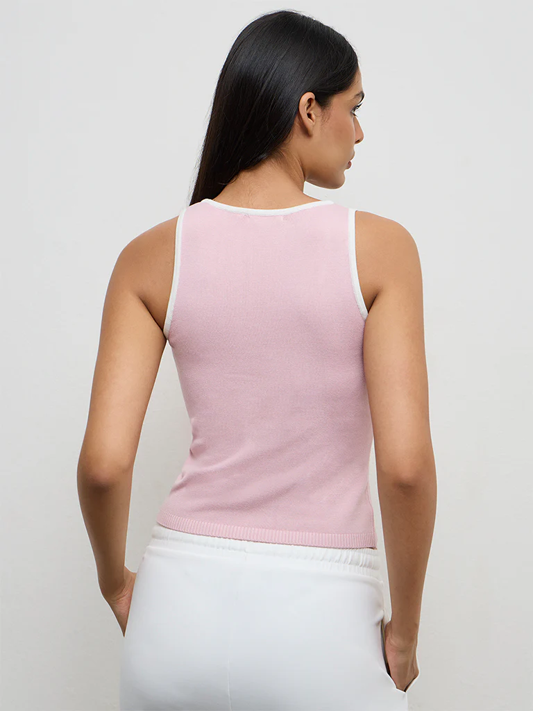Nuoflexx Light Pink Knit Top - Image 4