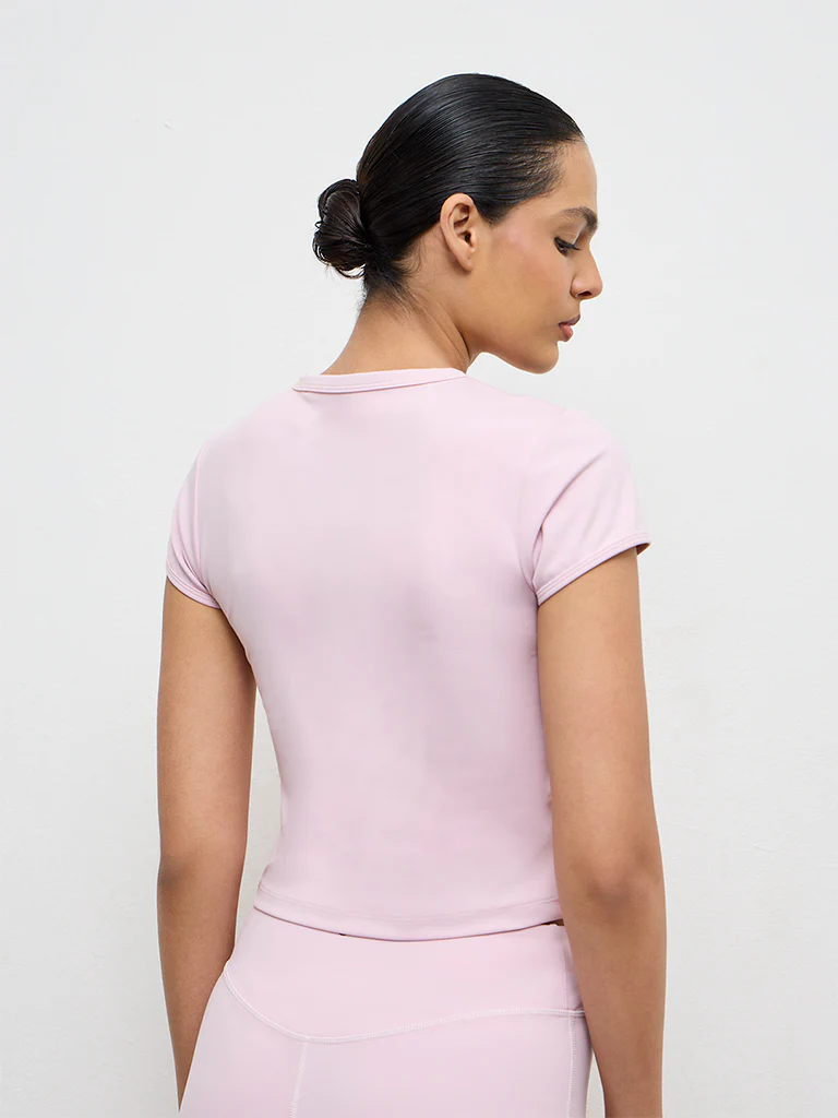 Nuoflexx Light Pink Solid T-Shirt - Image 4