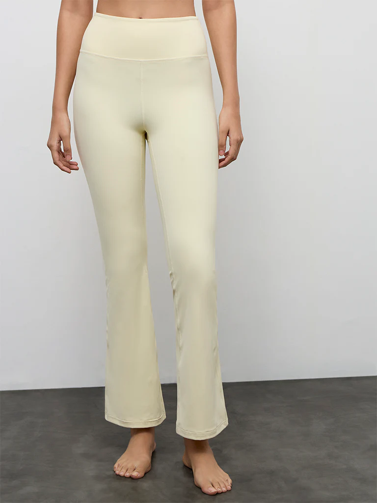 Nuoflexx Light Yellow High Rise Yoga Pants - Image 2