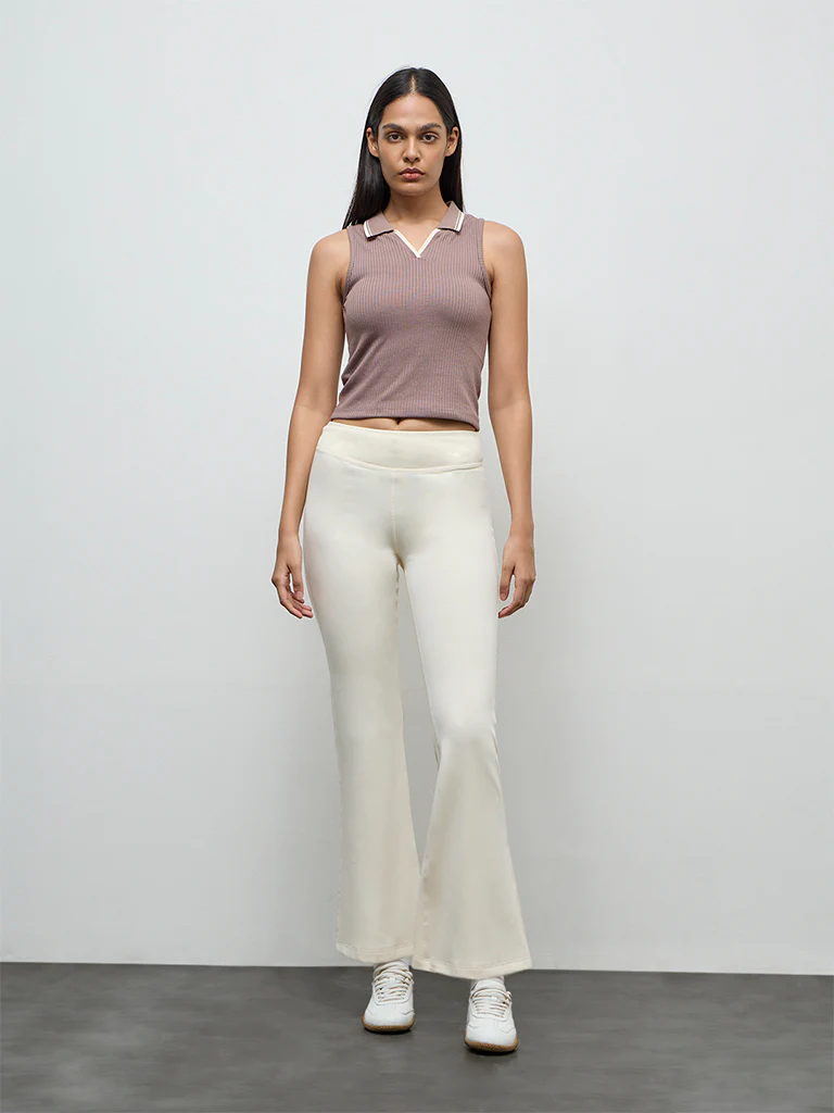 Nuoflexx Mauve Ribbed Top - Image 2