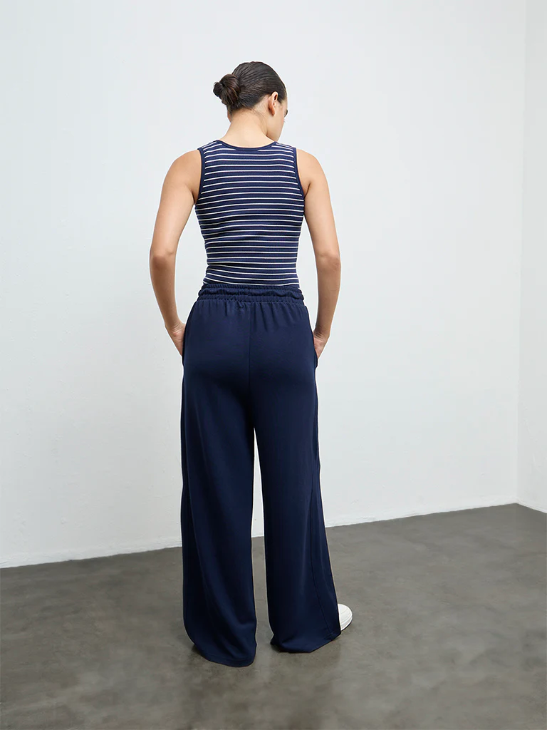 Nuoflexx Navy Solid High-Rise Pants - Image 4