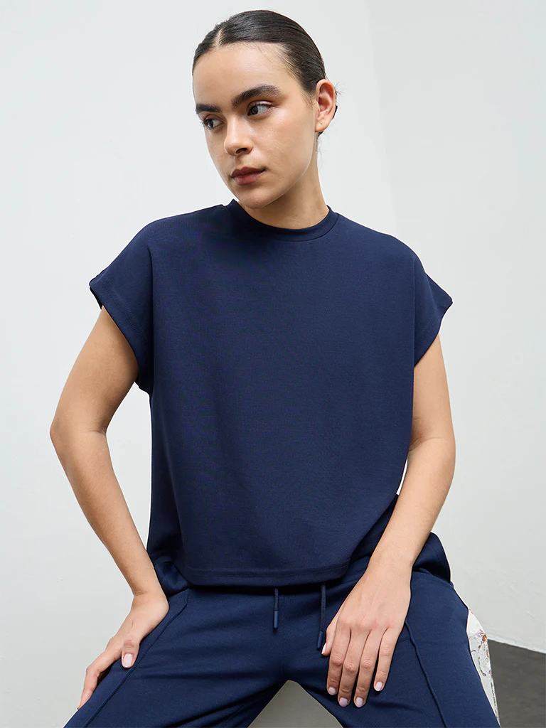 Nuoflexx Navy Solid T-Shirt