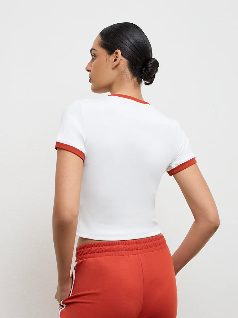 Nuoflexx Off-White Cotton-Blend T-Shirt - Image 4