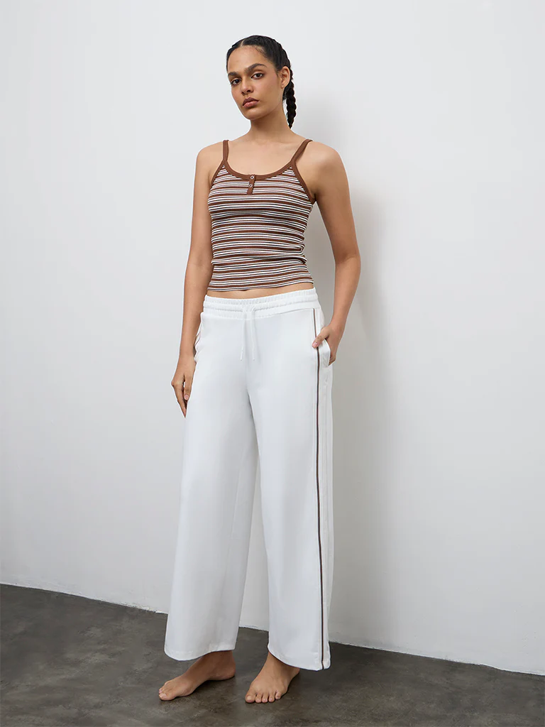 Nuoflexx Off-White High-Rise Track Pants