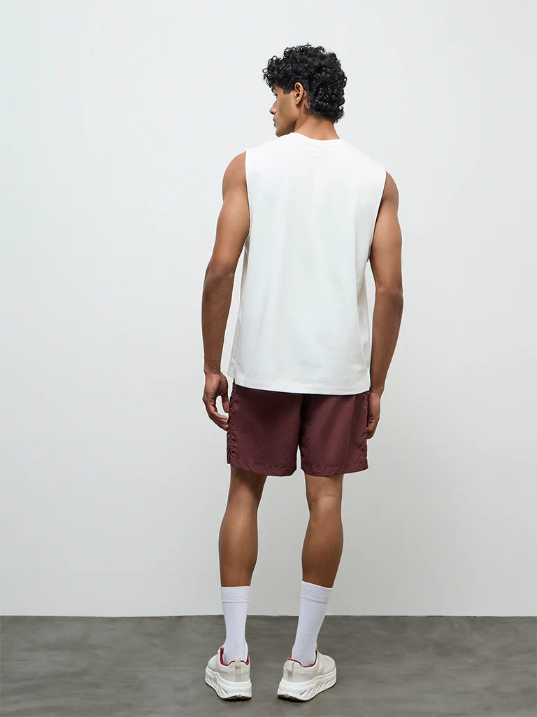Nuoflexx Off-White Relaxed-Fit Cotton-Blend T-Shirt - Image 5
