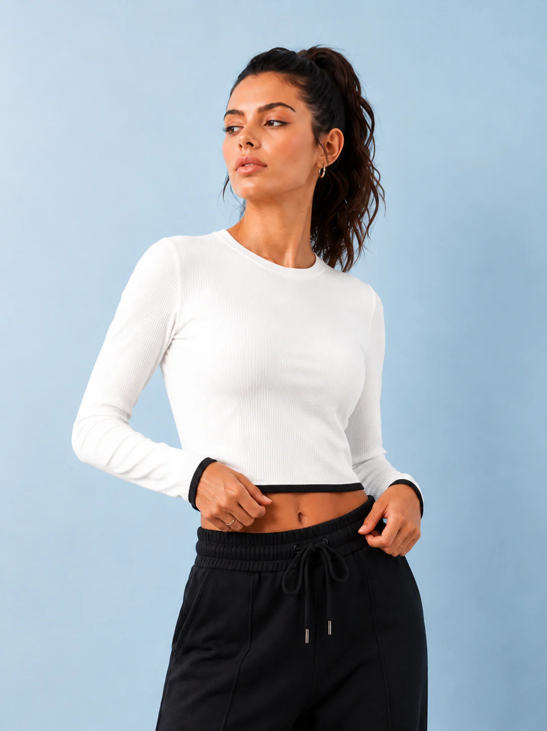 Nuoflexx Off-White Ribbed T-Shirt - Image 2