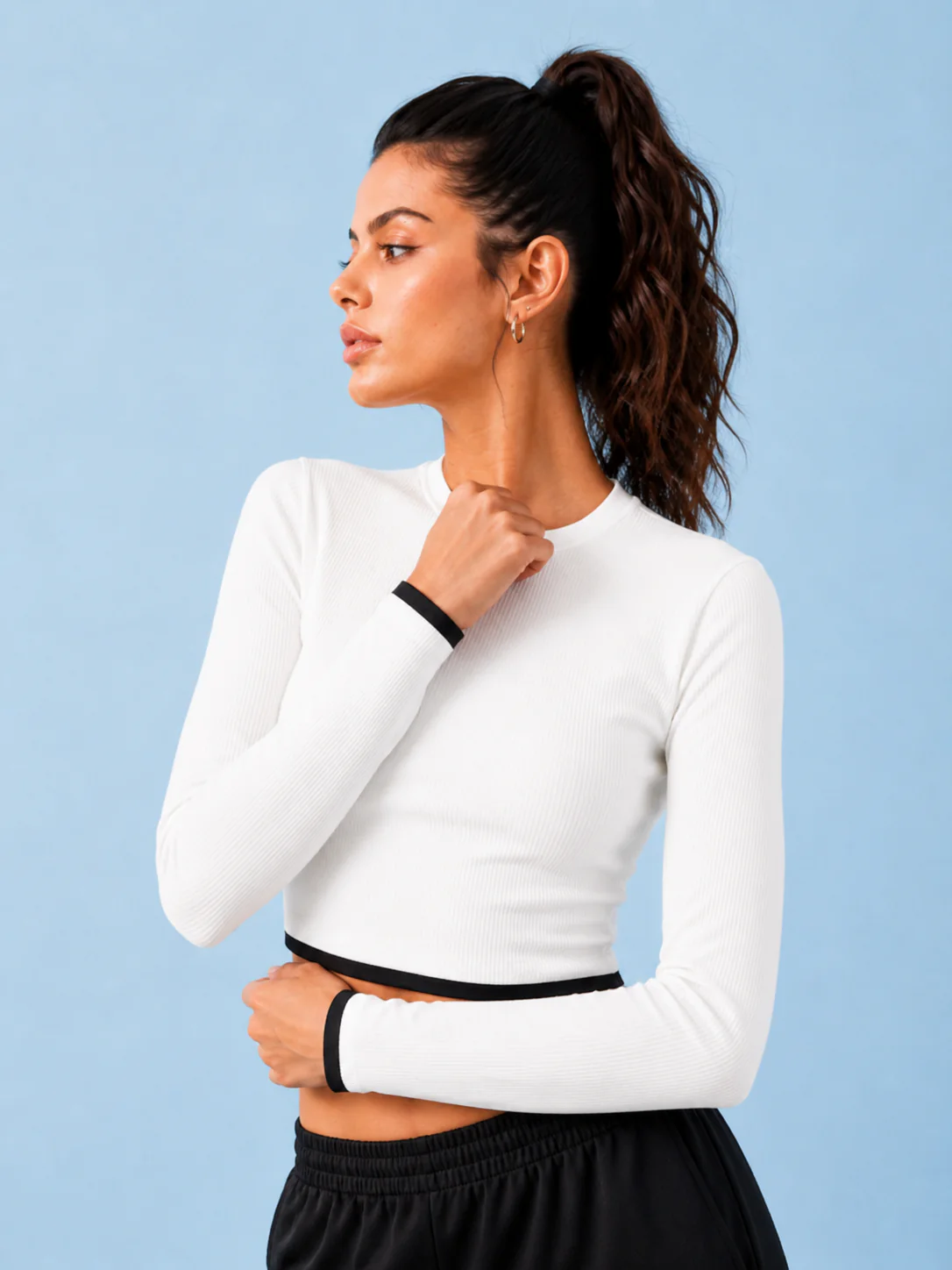 Nuoflexx Off-White Ribbed T-Shirt - Image 3