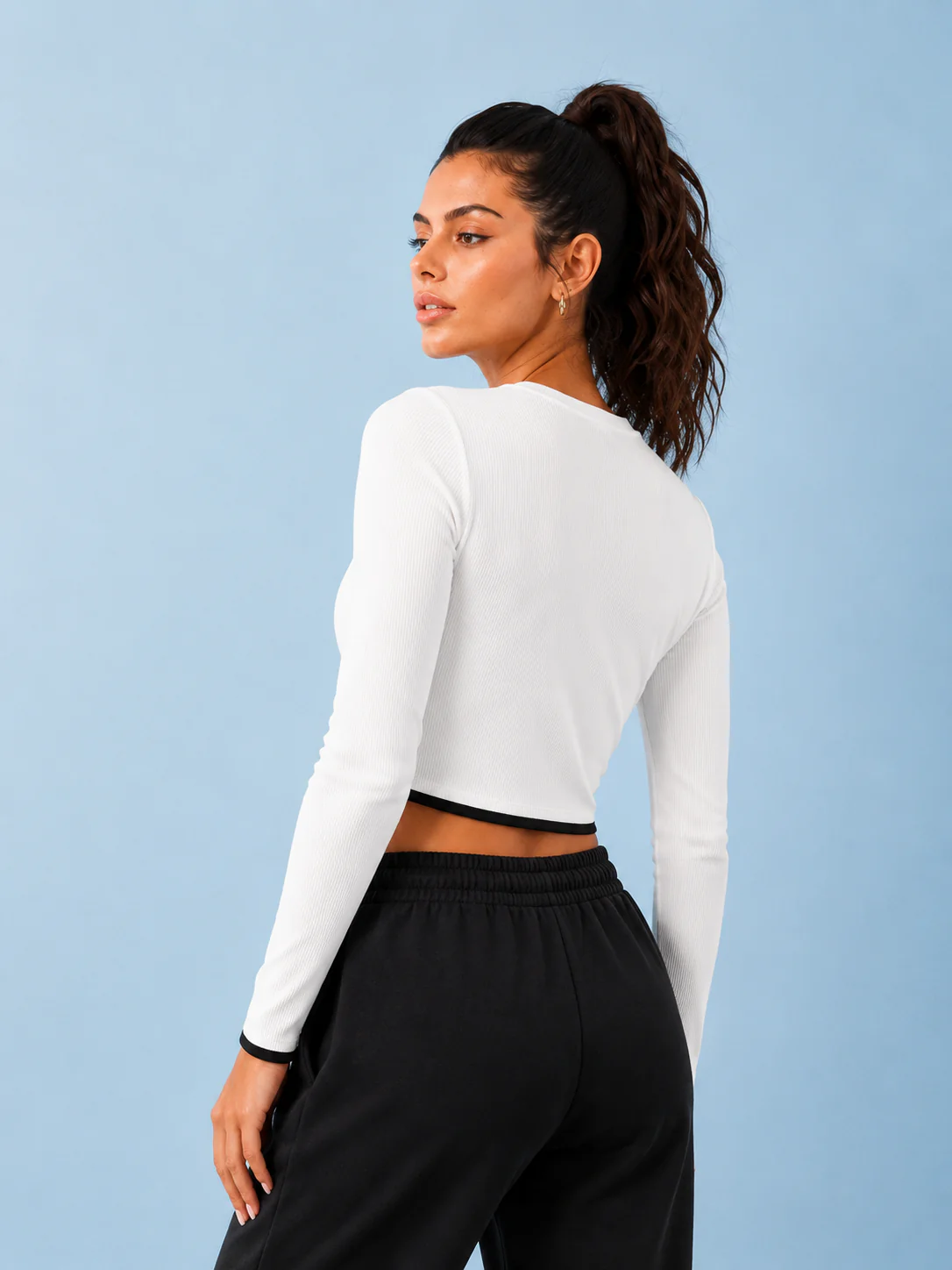 Nuoflexx Off-White Ribbed T-Shirt - Image 4