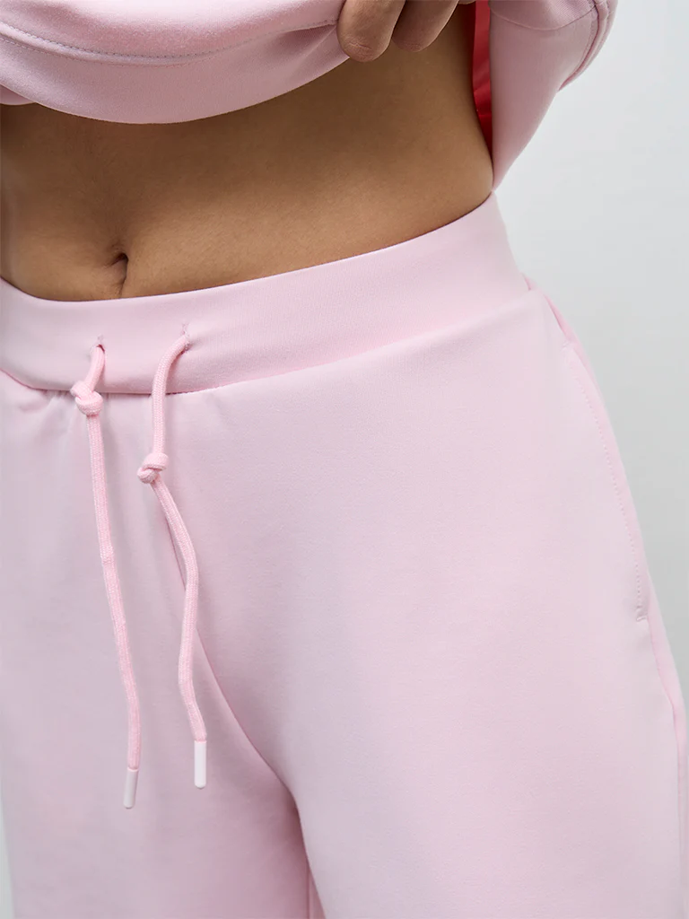 Nuoflexx Pink Solid High-Rise Track Pants - Image 3
