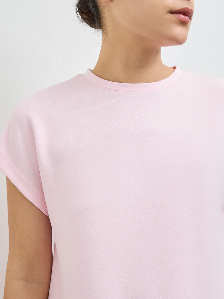 Nuoflexx Pink Solid T-Shirt - Image 3