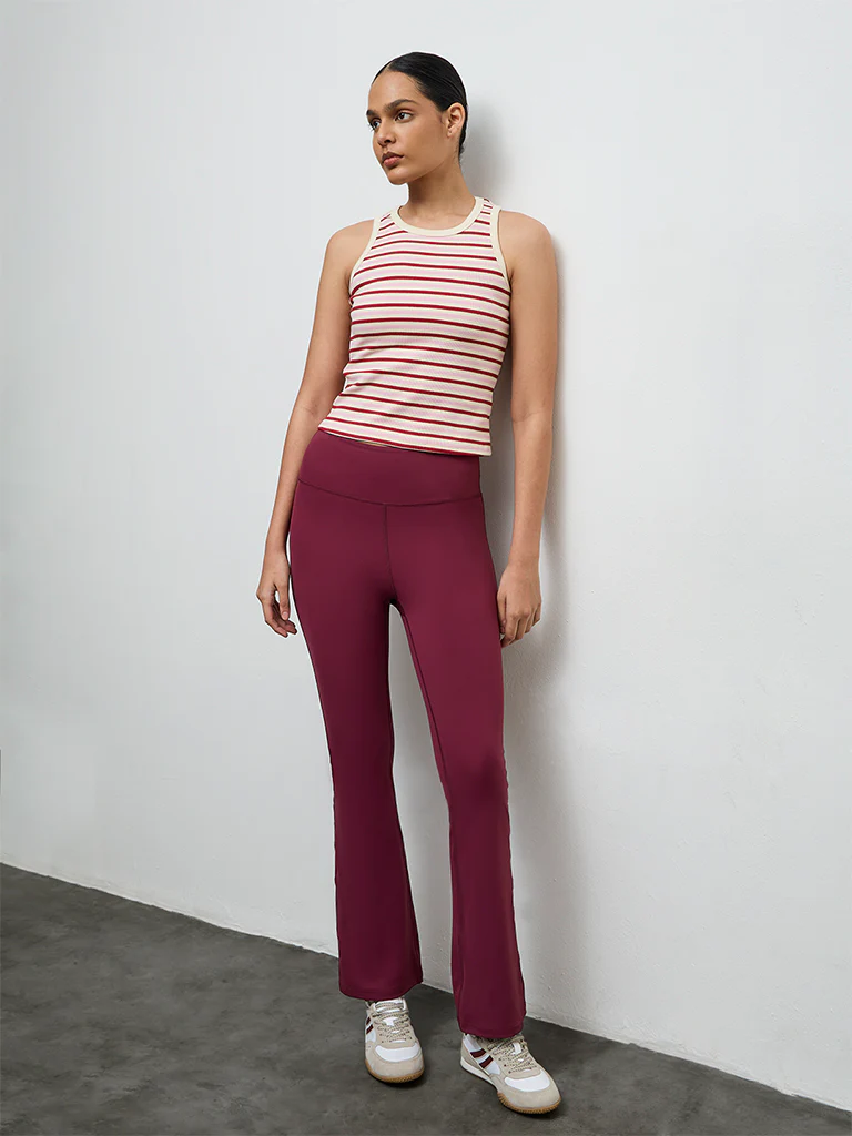 Nuoflexx Pink Striped Cotton-Blend Top - Image 2