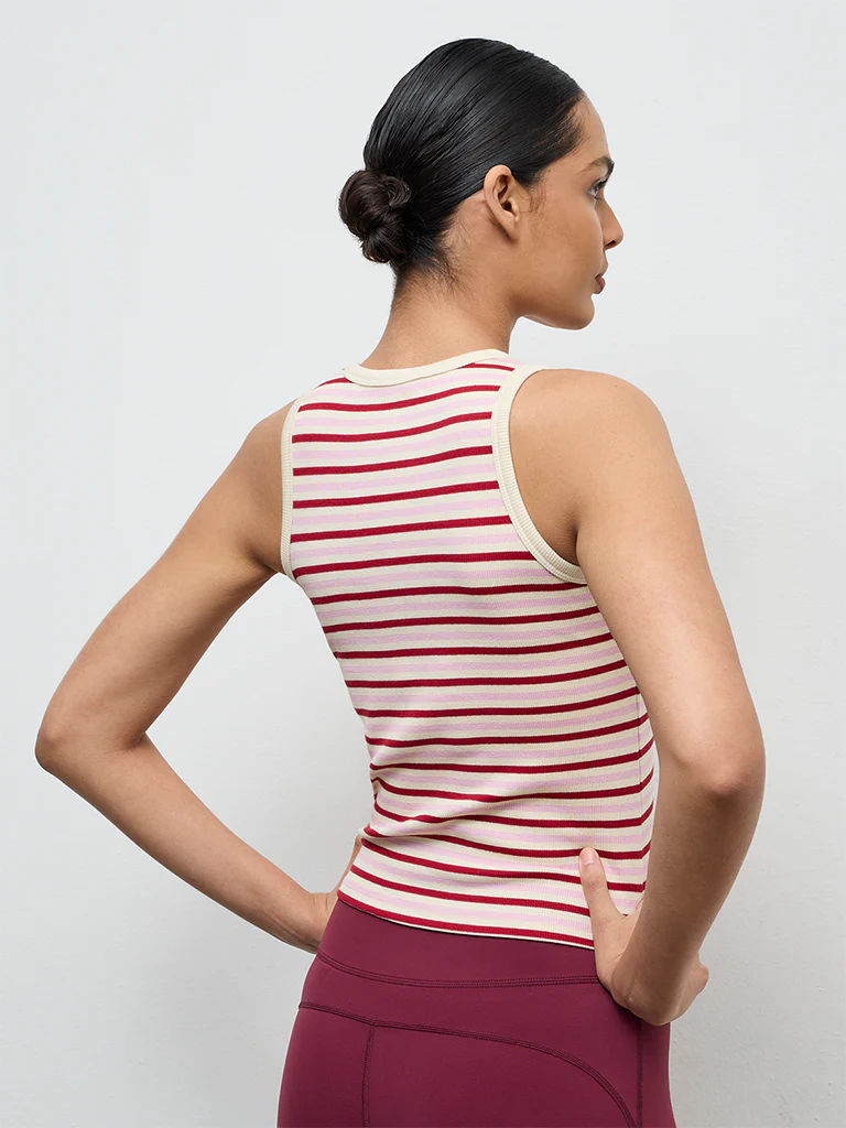 Nuoflexx Pink Striped Cotton-Blend Top - Image 4