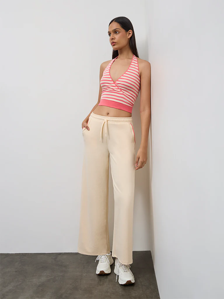Nuoflexx Pink Striped Cotton-Blend Top - Image 2