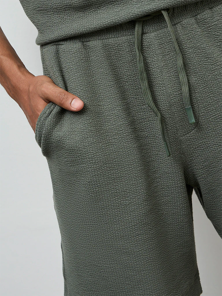 Nuoflexx Sage Relaxed-Fit Mid-Rise Cotton-Blend Shorts - Image 3