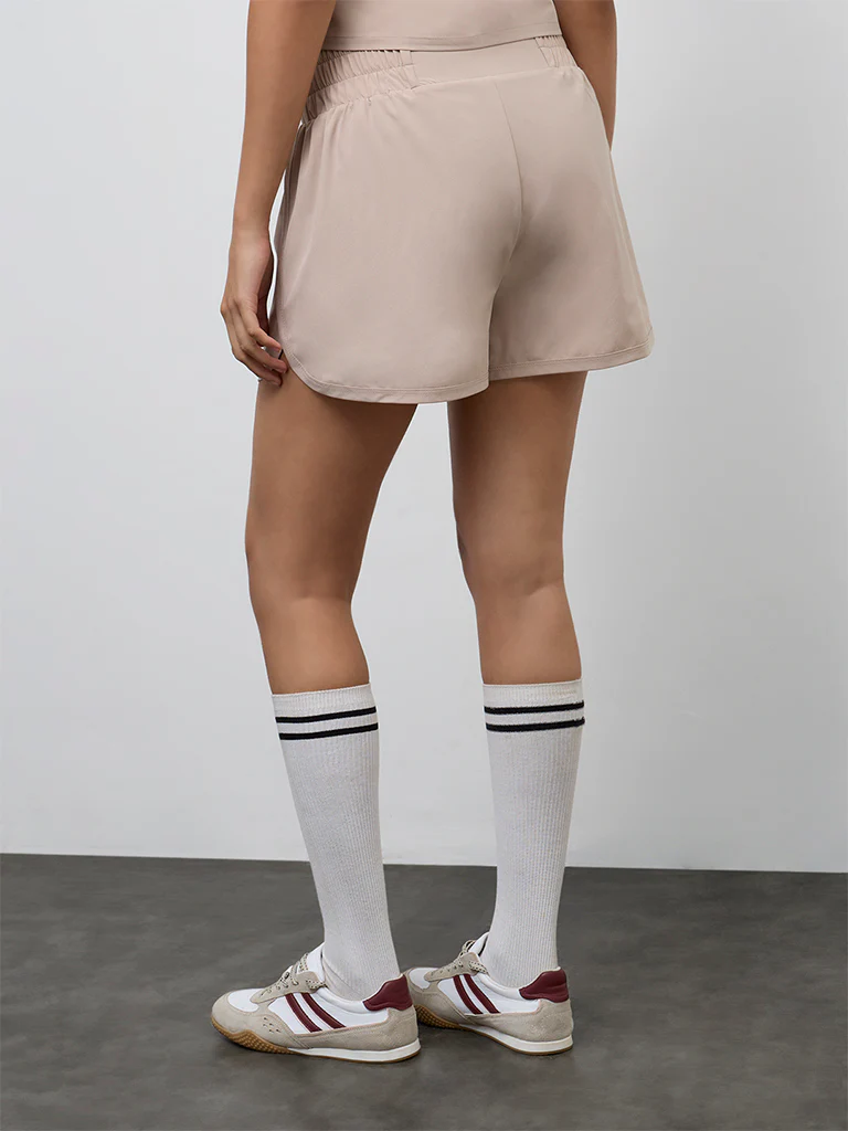 Nuoflexx Taupe High Rise Shorts - Image 4