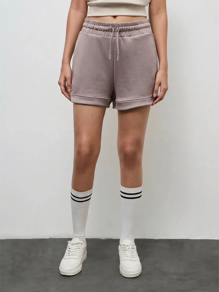 Nuoflexx Taupe High-Rise Shorts - Image 2