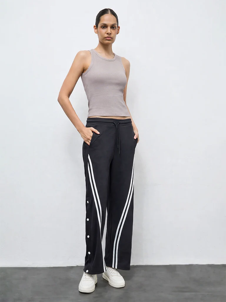 Nuoflexx Taupe Ribbed Cotton-Blend Top - Image 2