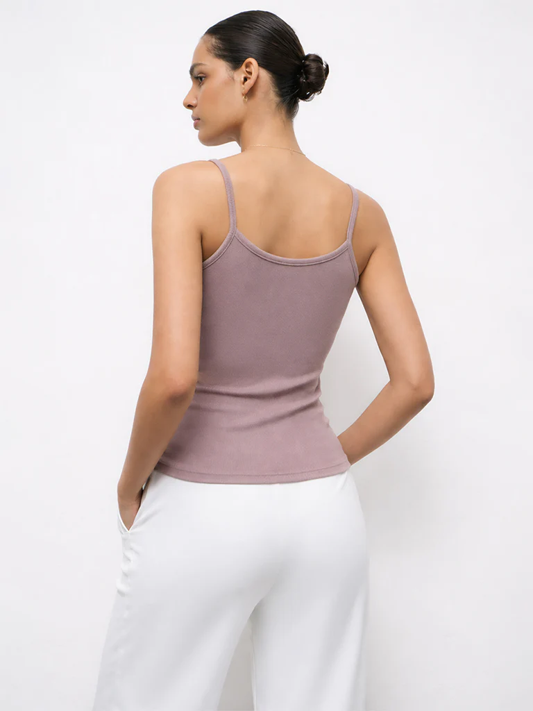 Nuoflexx Taupe Ribbed Top - Image 4