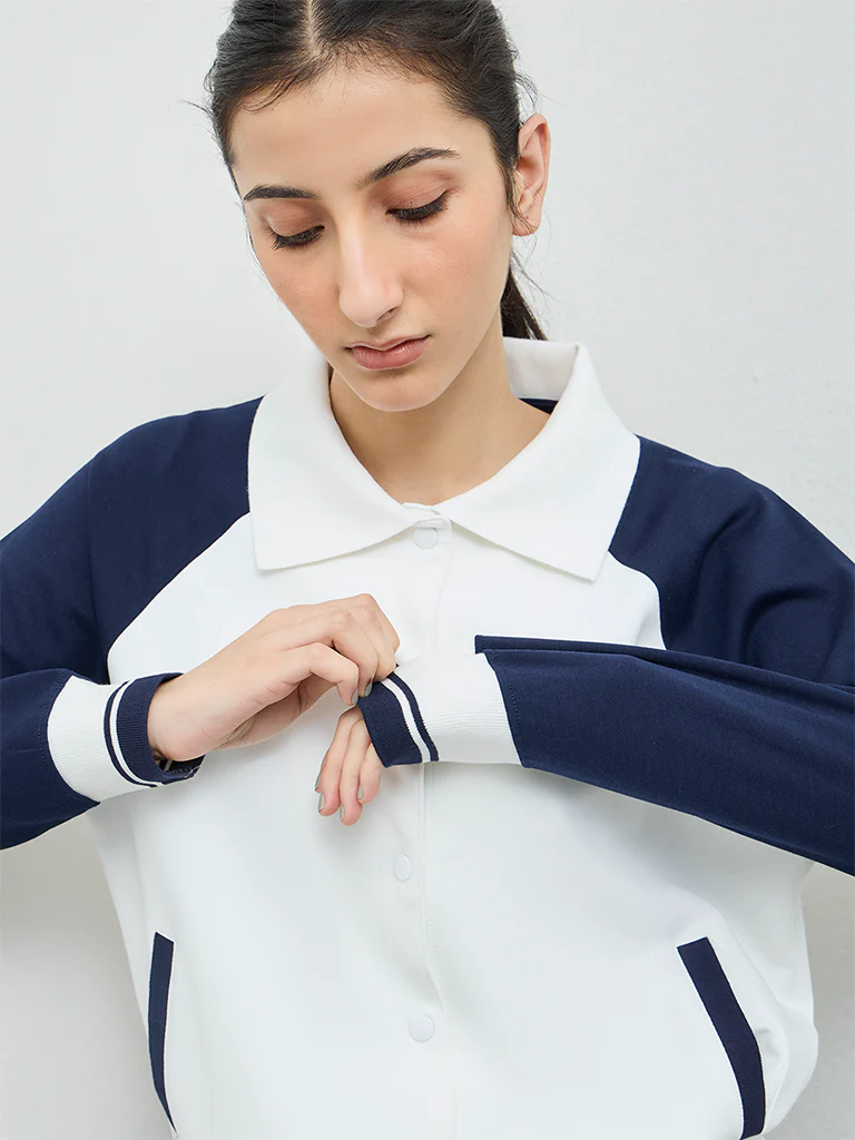 Nuoflexx White Colour-Blocked Jacket - Image 3