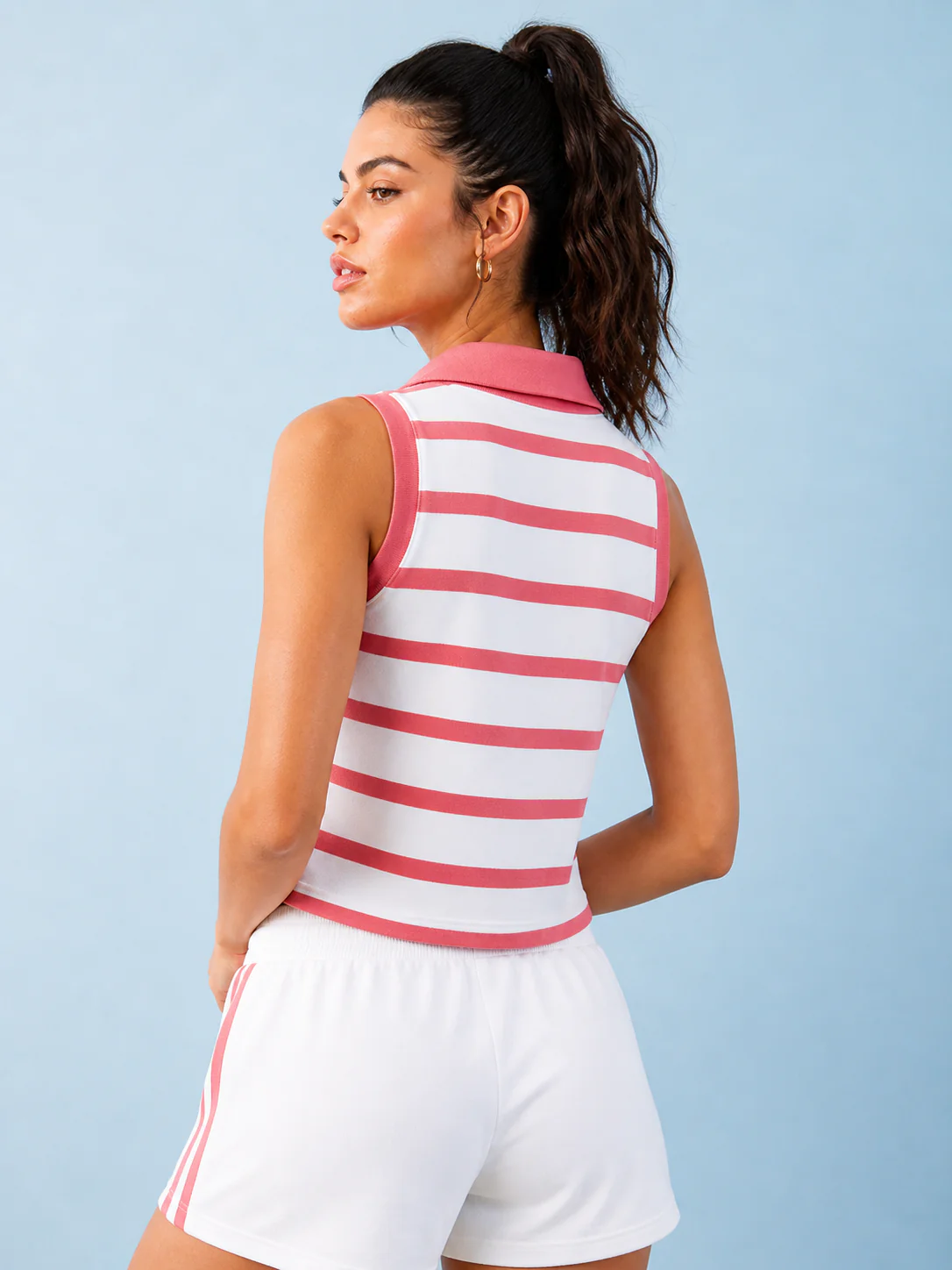 Nuoflexx White Striped Cotton-Blend Top - Image 4