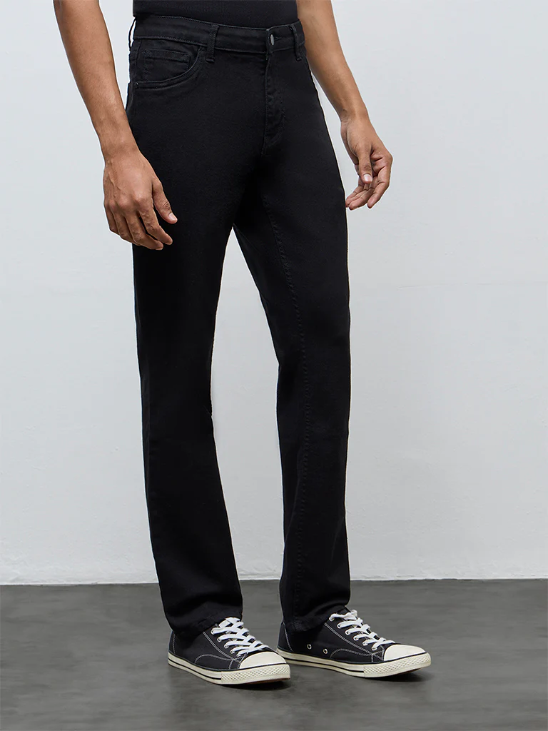 Nuon Black Hendrix Slim-Fit Mid-Rise Denim Jeans - Image 2