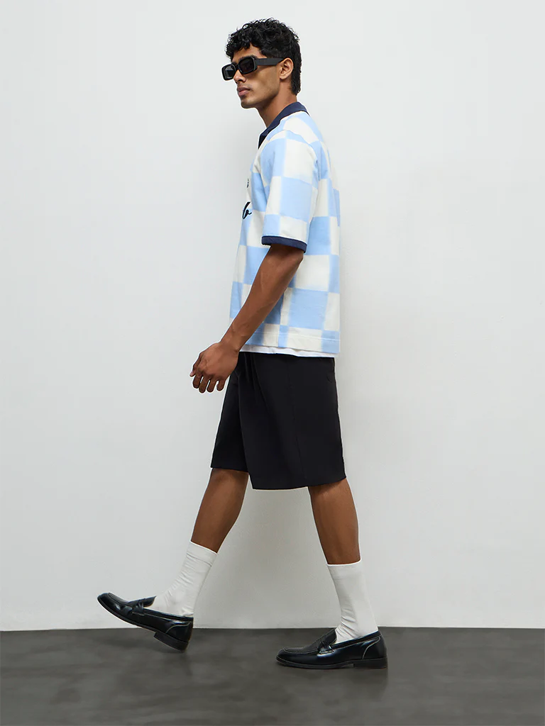 Nuon Black Pleated Relaxed-Fit Shorts - Image 3