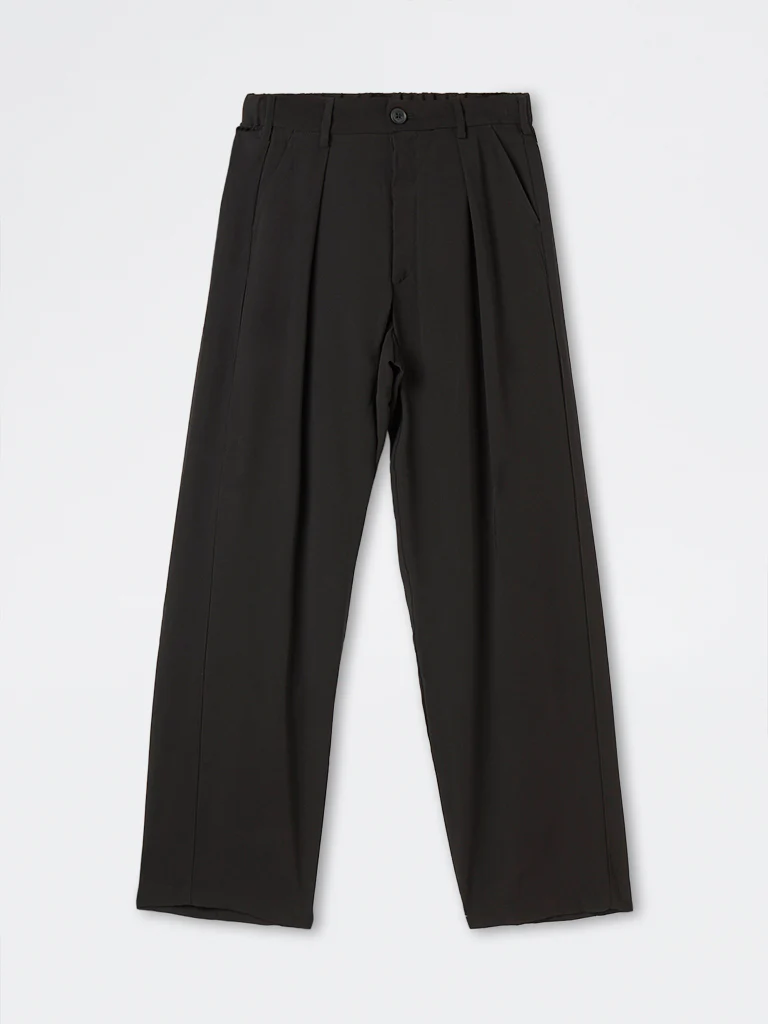 Nuon Black Relaxed-Fit Mid-Rise Trousers