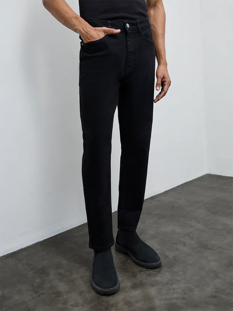 Nuon Black Slim-Fit Mid-Rise Jeans - Image 2