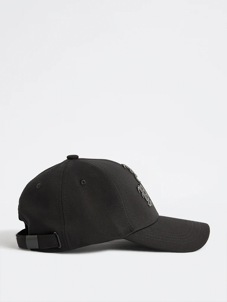 Nuon Black Text Embroidered Baseball Cap - Image 2