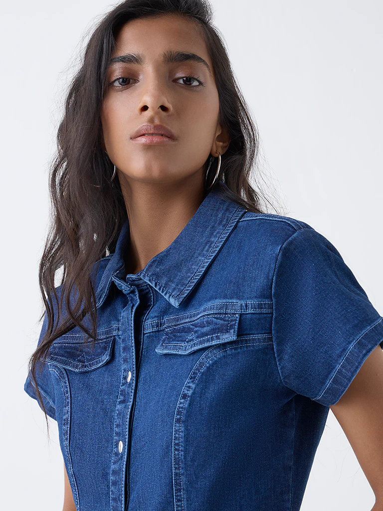 Nuon Blue Denim Shirt - Image 3