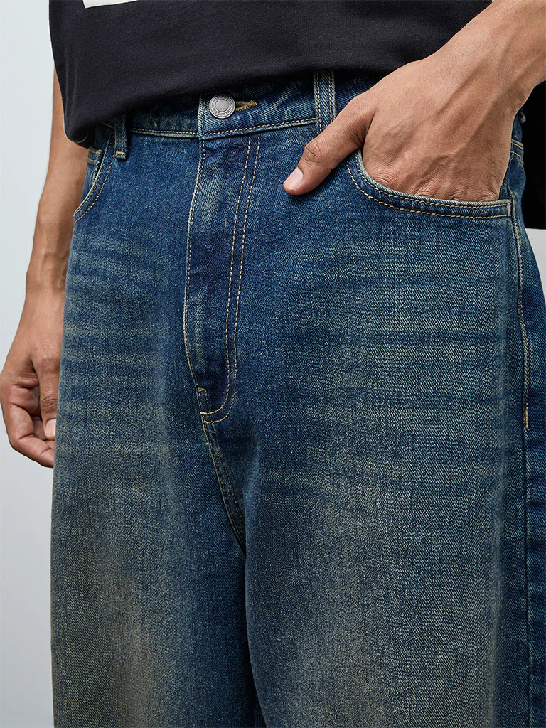 Nuon Blue Relaxed-Fit Mid-Rise Jeans - Image 4