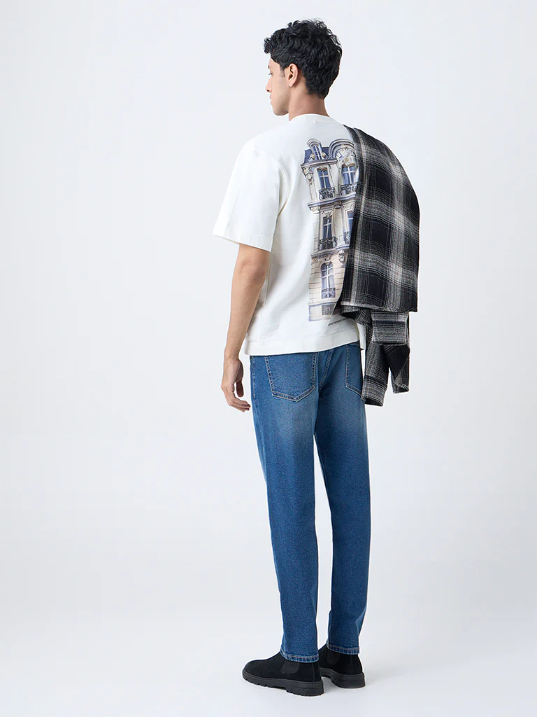Nuon Blue Slim-Fit Mid-Rise Jeans - Image 4