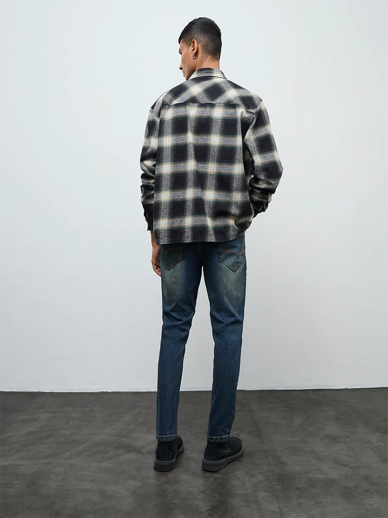 Nuon Blue Washed Slim-Fit Mid-Rise Jeans - Image 4