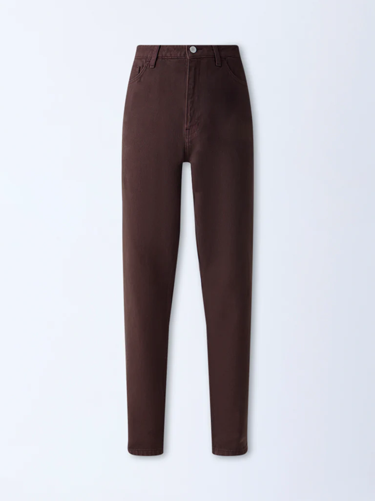 Nuon Brown Relaxed-Fit Mid-Rise Jeans - Image 5