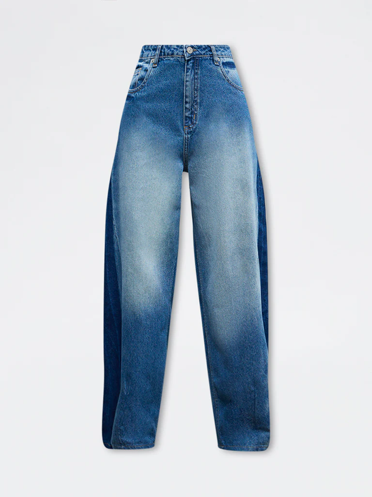 Nuon Blue Faded High-Rise Jeans - Image 5