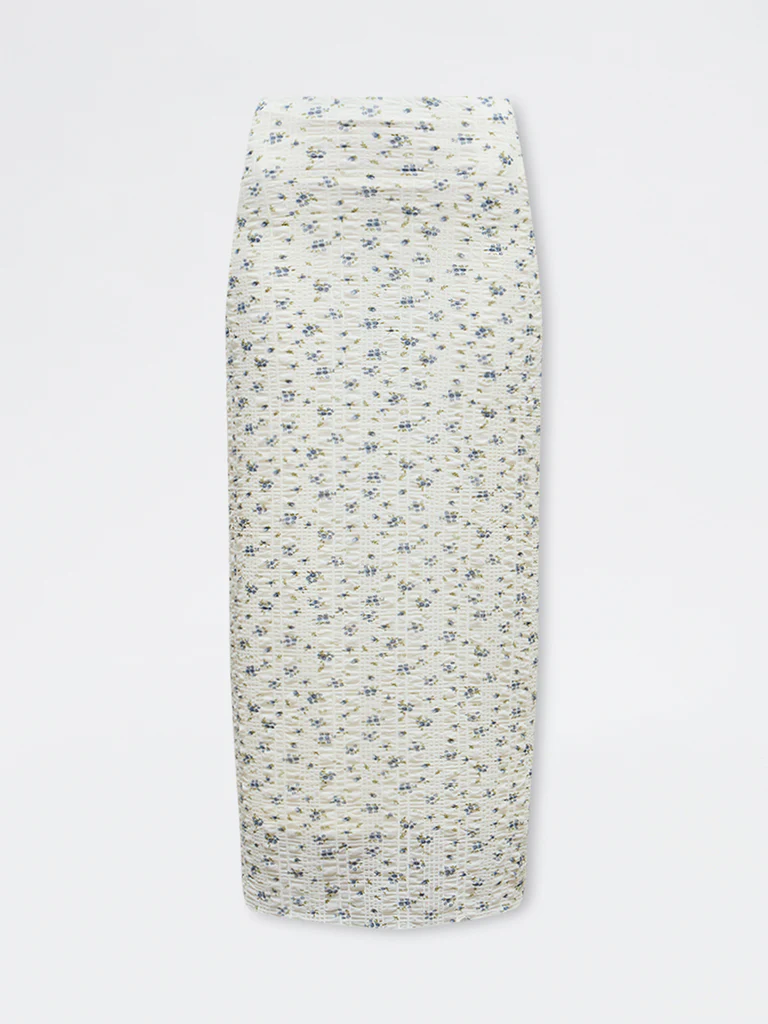 Nuon Off-White Floral High-Rise Skirt - Image 5