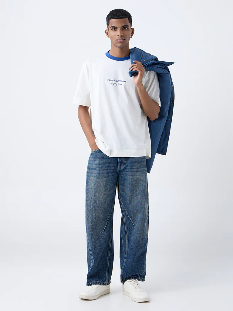 Nuon Cream Scenic-Inspired Regular-Fit Cotton T-Shirt