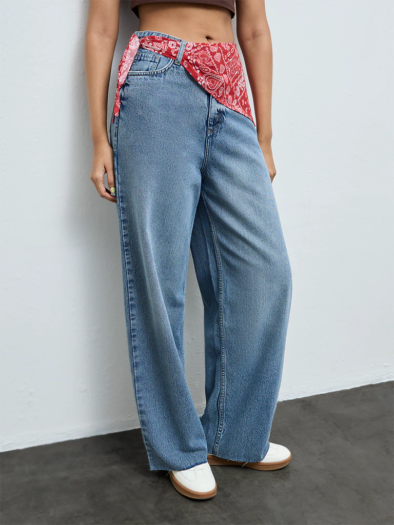 Nuon Dark Blue High-Rise Jeans - Image 2