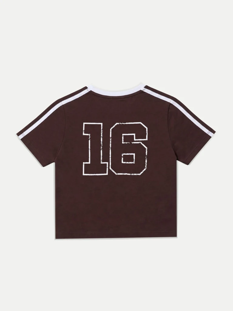 Nuon Dark Brown Text-Printed Cotton T-Shirt - Image 6