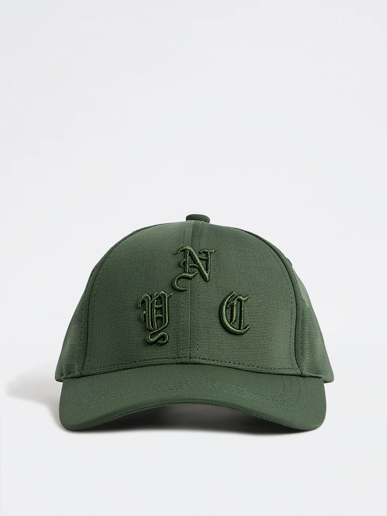 Nuon Green Text Embroidered Baseball Cap